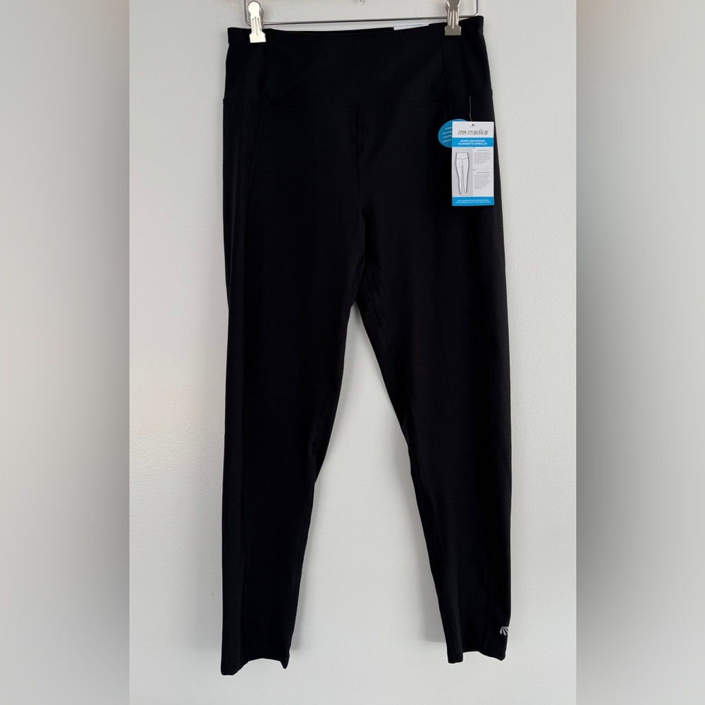 Marika NWT Olivia High Rise Black Tummy Control Fit Legging-Size Large